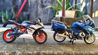 Unboxing of KTM RC 390 | Diecast Bike | 1:12 Scale Model | Miniature | BMW R 1250 RT |