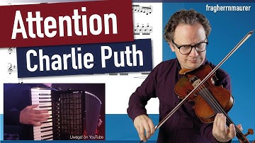 Charlie Puth Attention | Uwaga! | Violin Sheet Music | Playalong with Uwaga! | Cover-Song
