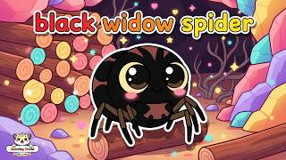 Black Widow Spider Coloring Page for Kids - Fun Easy Drawing Activity