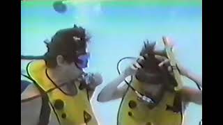 Scuba Diving Couple In Pool 1970