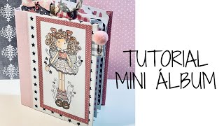 TUTORIAL MINI ÁLBUM SCRAPBOOKING CON LOS BÁSICOS NURIA SCRAP AND TIPS+DECORAMOS POR DENTRO+FOTOS