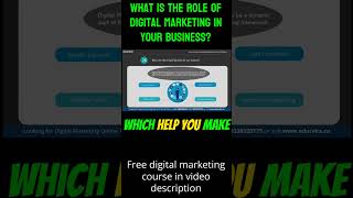 What is the role of digital marketing in your business = Digital Marketing Course - Part 122#shorts