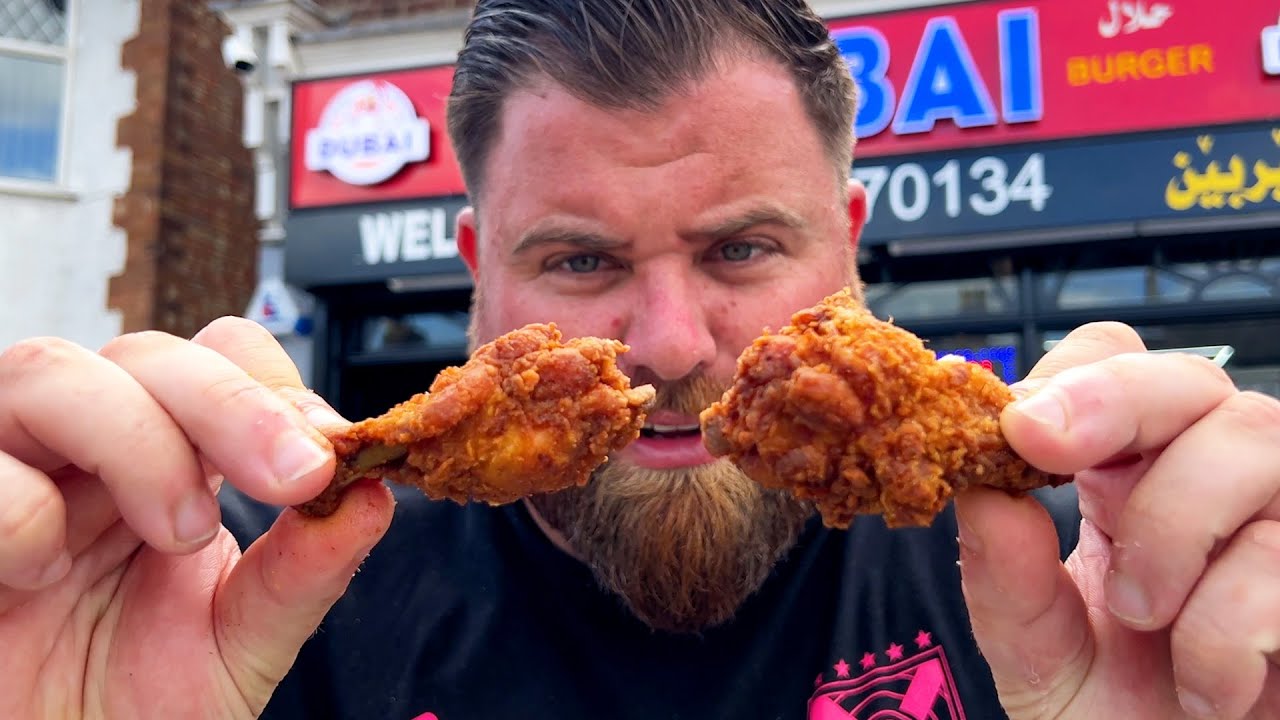 WE TRY DUBAI FRIED CHICKEN IN PETERBOROUGH FOOD REVIEW CLUB YouTube