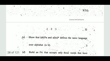 Theory of Computation, B.Sc. (H) Computer Science, Previous year Question paper 2018