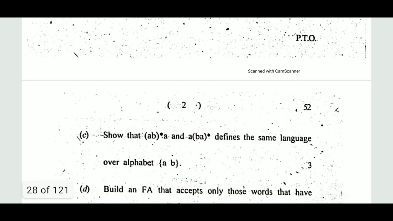 Theory of Computation, B.Sc. (H) Computer Science, Previous year Question paper 2018