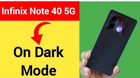 Infinix Note 40 5G me dark mode on kaise karen, how to on dark mode