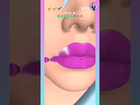 Lip Art 3D - Game - 🎄 Cute Christmas Tree Lips 🎄 - Game Play