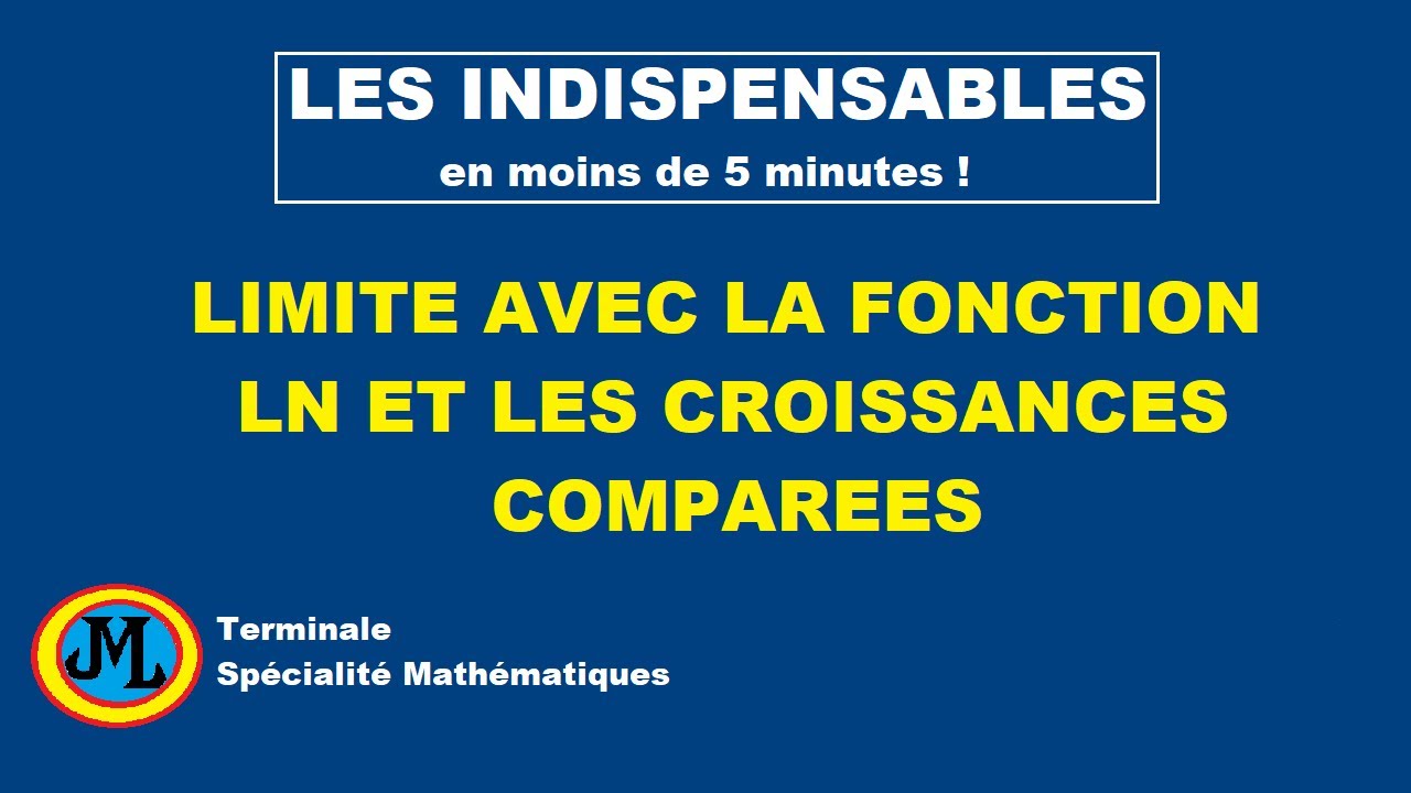 Croissances comparées de ln et x^n. Terminale spécialité maths.