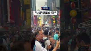 Argentina fans brought a little taste of home to Times Square ahead of the FIFA World Cup Final