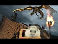 Hamster in roller coaster maelstrom with dragon