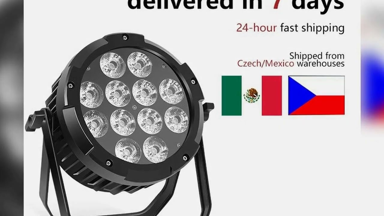 A must-have product! 12x18W RGBWAUV 6in1 LED Wireless Remote Control Battery Par Light Mobile APP