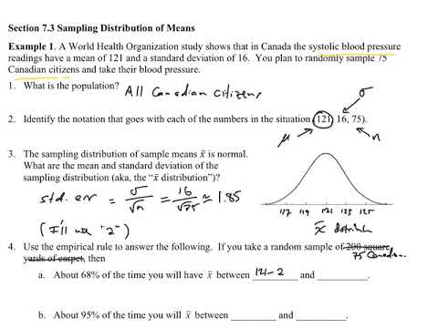 Sampling Distribution for Means - example problem - YouTube