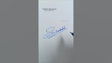 sakshi signature design ✍️❤️ | how to learn your signature #signature #shorts