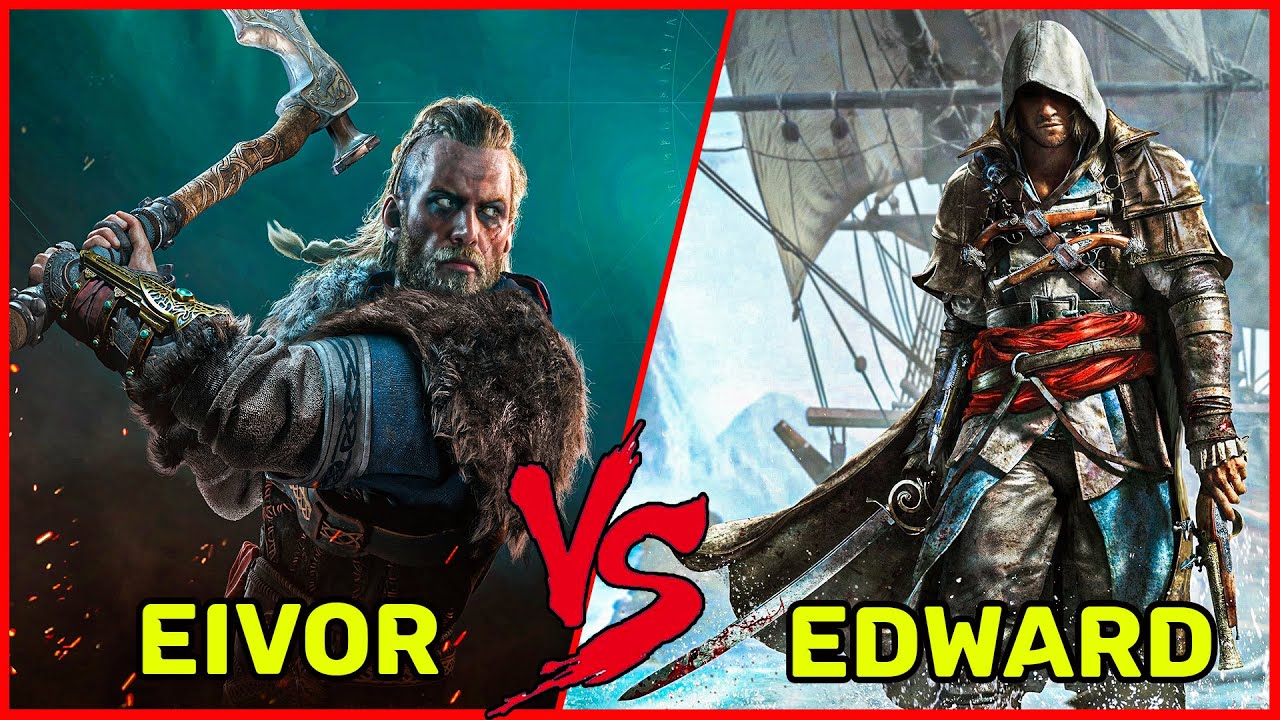 Assassin's Creed Valhalla VS Assassin's Creed IV Black Flag Combat Eivor VS Edward YouTube