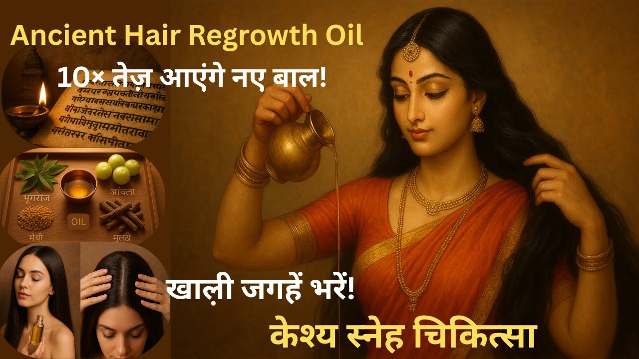 Ancient Hair Regrowth Oil | 10× तेज़ नए बाल उगाने का प्राचीन रहस्य | Keśya Sneha Therapy