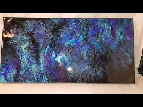 #51 - First Dutch Pour on Black Background | #dutchpour #acrylicpour #colourarte #primaryelements