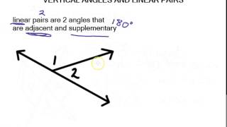 Vertical Angles and Linear Pairs