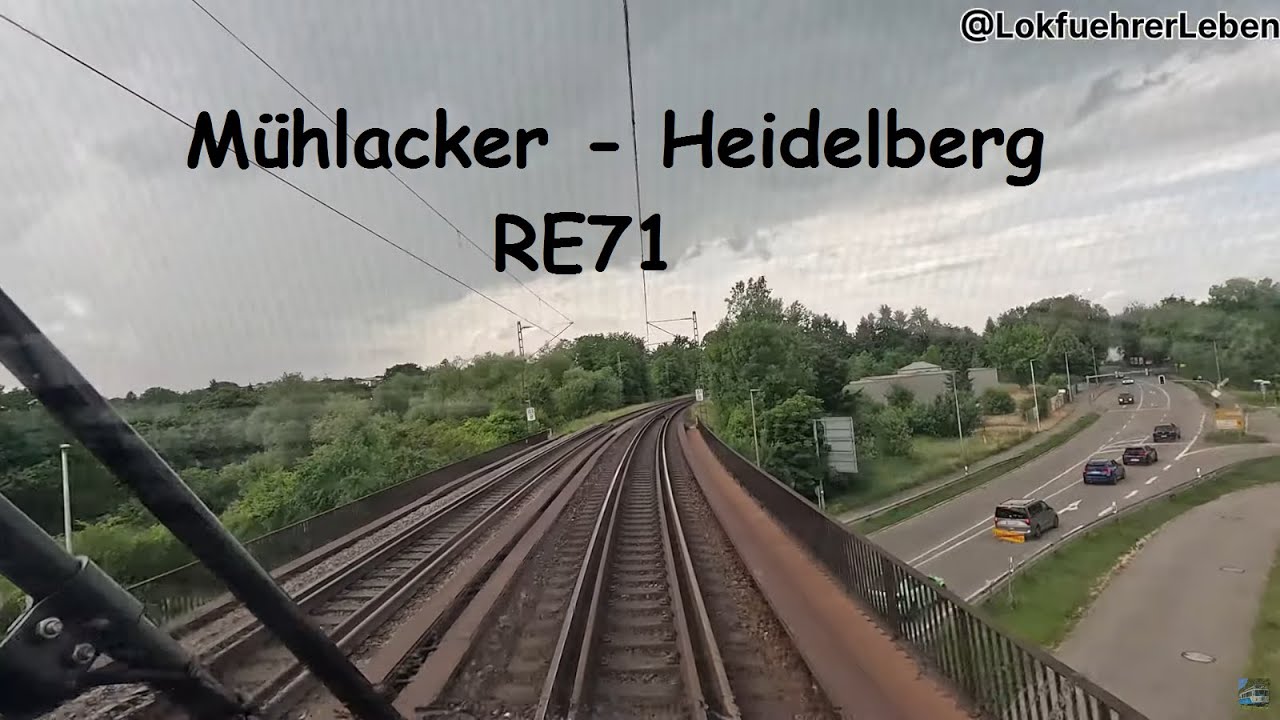 Führerstandsmitfahrt RE71 "Fliegender Heidelberger" Mühlacker - Heidelberg [4K]