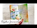 Art Journal with Napkins - Few Supplies - Easy for Beginners!