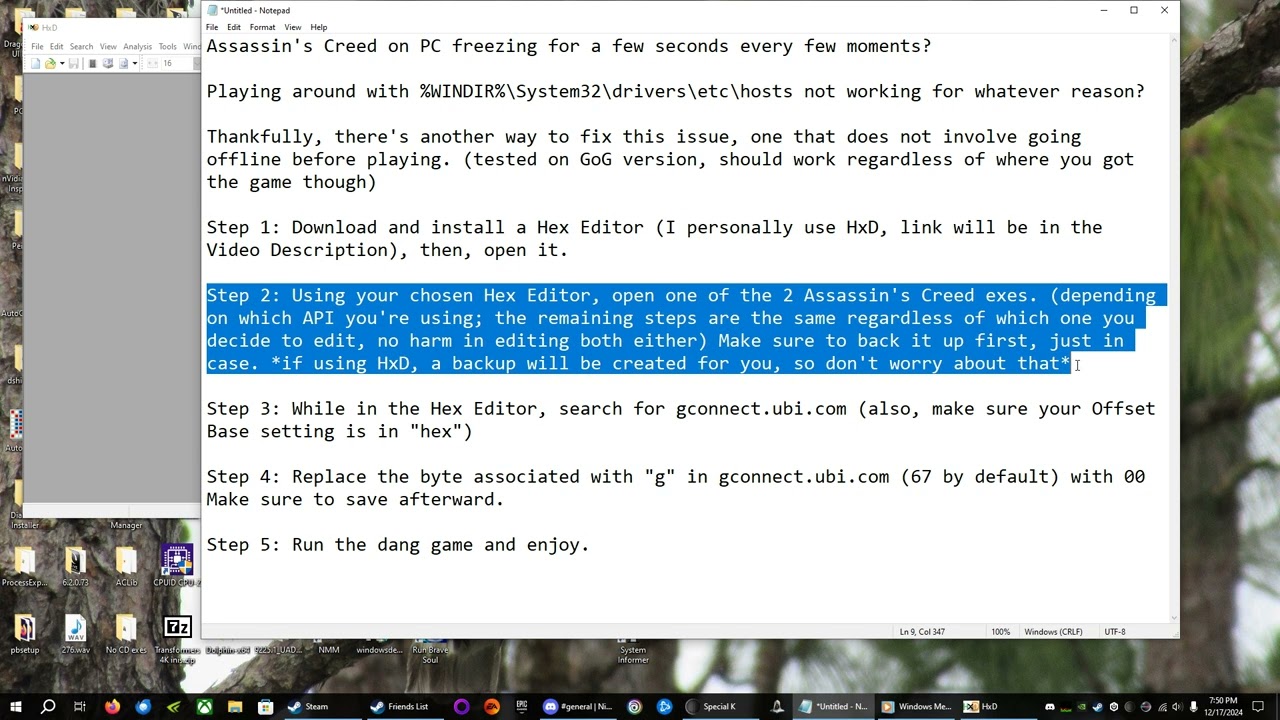 Assassin's Creed Freezing Fix (PC)