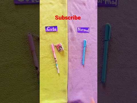 Normal vs cute stationery 🥰😊😍 #stationery #shorts  #youtubeshorts #viralshorts