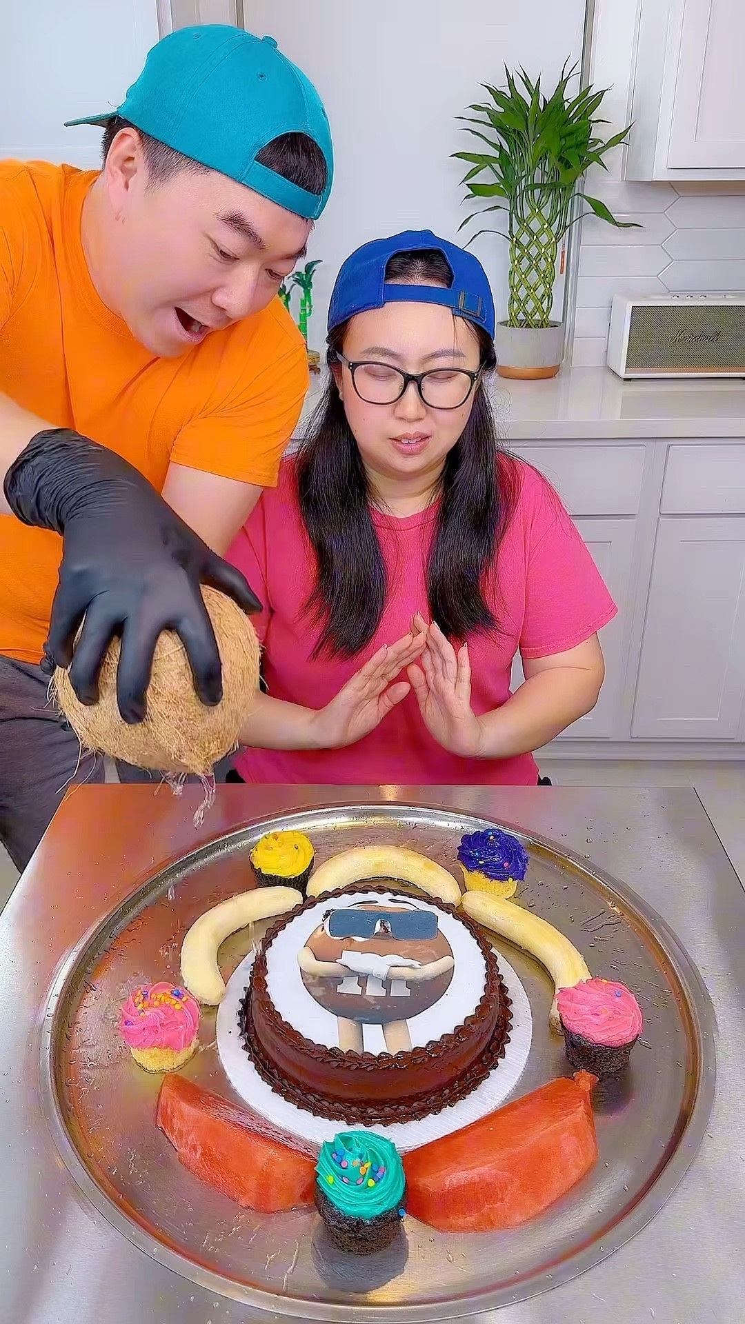 M\u0026M's cake vs Cupcakes ice cream challenge!? #funny by Ethan Funny Family