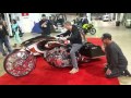 Cory Ness fires up his custom bike