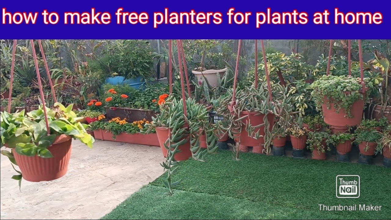 how to make Free planters for plants at home easily,DIY convert waste