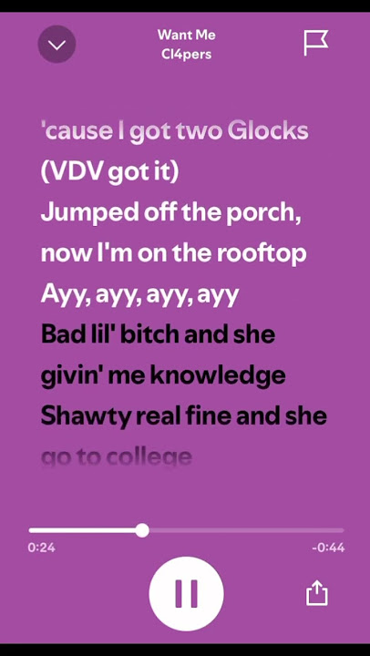Want Me ~ Cl4pers ~ Lyrics #shorts #trending #singing #rap #wantme #cl4pers #music #lyrics #edit