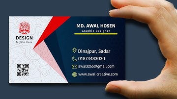 How to create a professional visiting card design in photoshop || visiting card design in photoshop