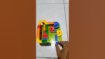 Build Simple track of Marble Run ASMR Was So fun & Satisfying #asmr #relaxing #satisfying #shorts