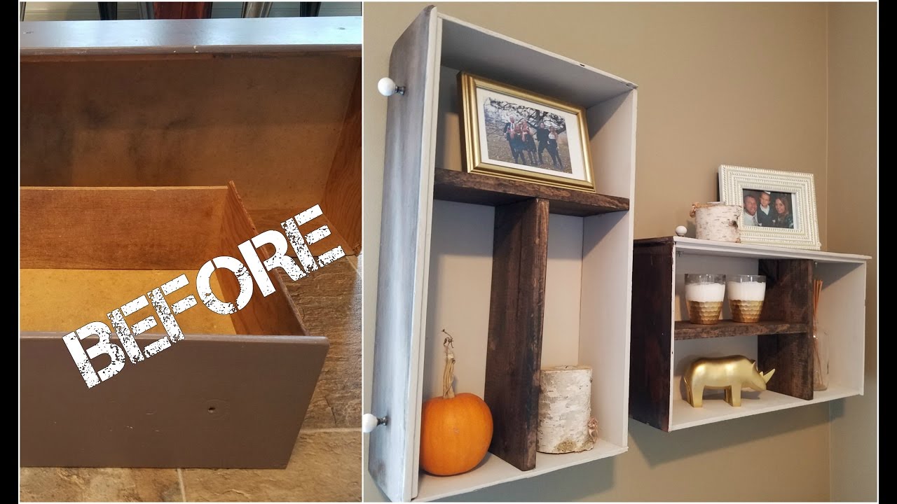 Diy Turn Old Drawers To Shelves Youtube