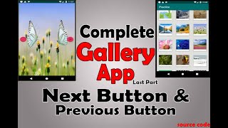 Complete Gallery App In Android Studio Next Button & Previous Button || Easy Explanation||