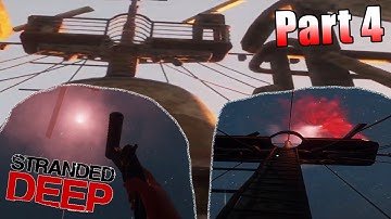 Firing Signal Flare On Ship Tower! | Will Help Come? - Stranded Deep Split Screen Co-op Part 4
