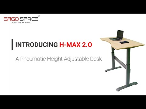Height Adjustable Table, Pneumatic (H-Max 2.0) |  ERGO SPACE