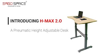 Height Adjustable Table, Pneumatic (H-Max 2.0) |  ERGO SPACE