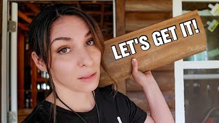 картинка: Я ДОЛЖЕН ЭТО СДЕЛАТЬ! | Дальнейший прогресс в строительстве нашего дома-хижины