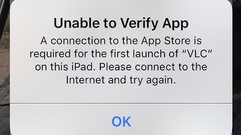 Unable to verify App a connection to the app store is required for the first launch