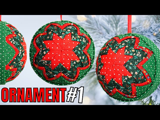Fabric Scrap Christmas Balls