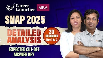 SNAP 2025 Day 3 Exam Analysis | Slot 1 & 2 | Answer Key, Score vs Percentile & Expected Cut-Offs