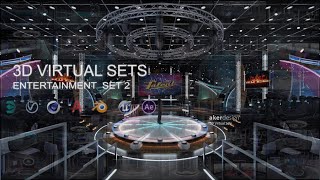DOWNLOAD 3D VIRTUAL SET DESIGNS. News studios, Talkshows, Stage events and more.