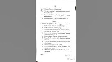 Fm university Dse- 1 analytical technique in plant science question