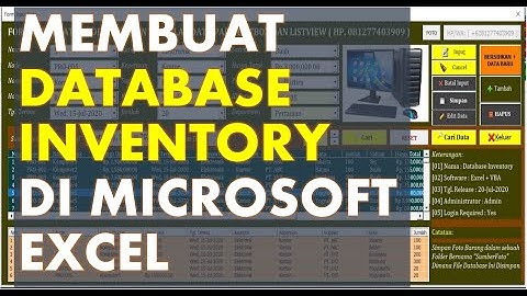 Free Download Now!!! Membuat Database Inventory Dengan Excel VBA MACRO (Create Inventory Database)