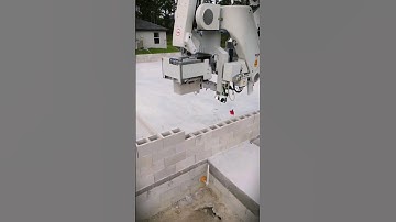 the process of building a house with smart machines that make work easier #shorts