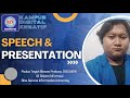 Speech about "Smoking in Campus Area and Presentation about "Present Continuous Tense"