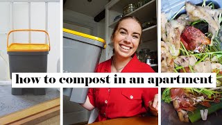 how to compost in an apartment // indoor bokashi compost guide