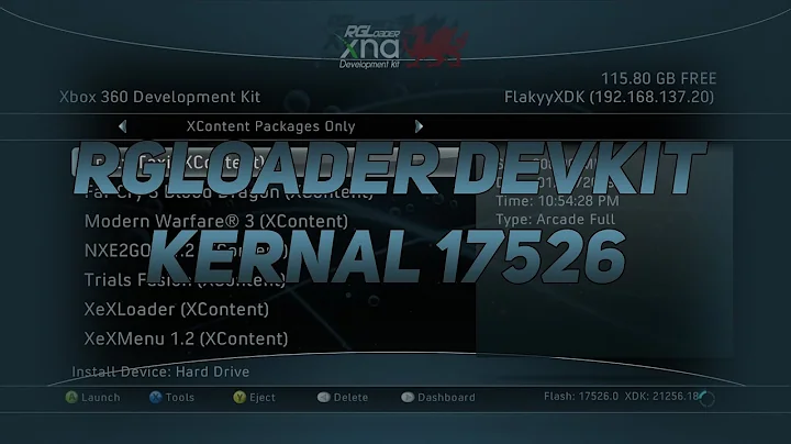 RGLoader 17526 DevKit Nand running on Trinity RGH 2.0 + Download!