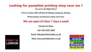 Looking for pamphlet printing shop near me?