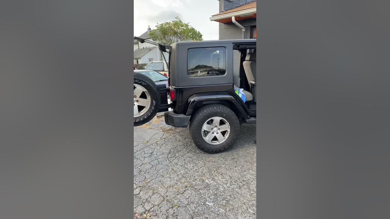 How to grease and remove Jeep Wrangler doors. How to grease hard to open wrangler  doors - YouTube