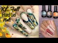 XL Fall Hard Gel Nails | Hard Gel Fill with Redesign | Hard Gel Nails Tutorial